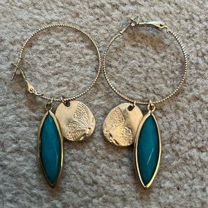 Anthropologie Gold Hoop Earrings